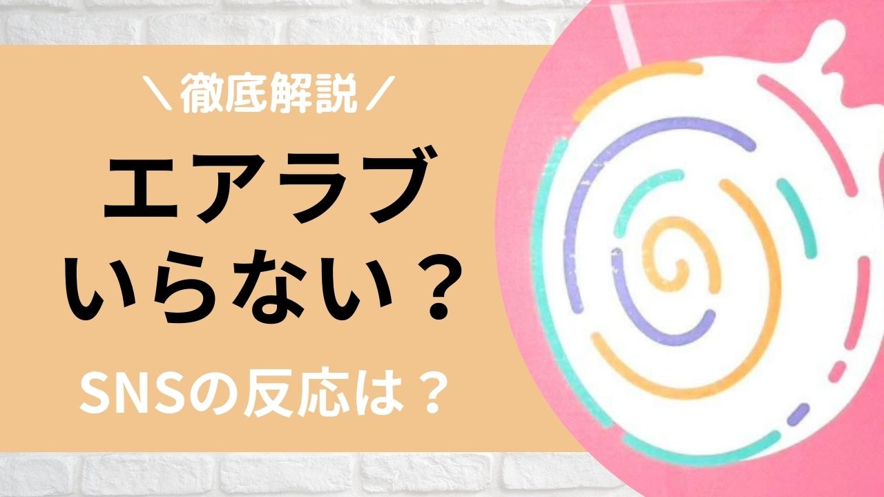 エアラブはいらない？デメリットを徹底解説｜買うか迷っている人へ